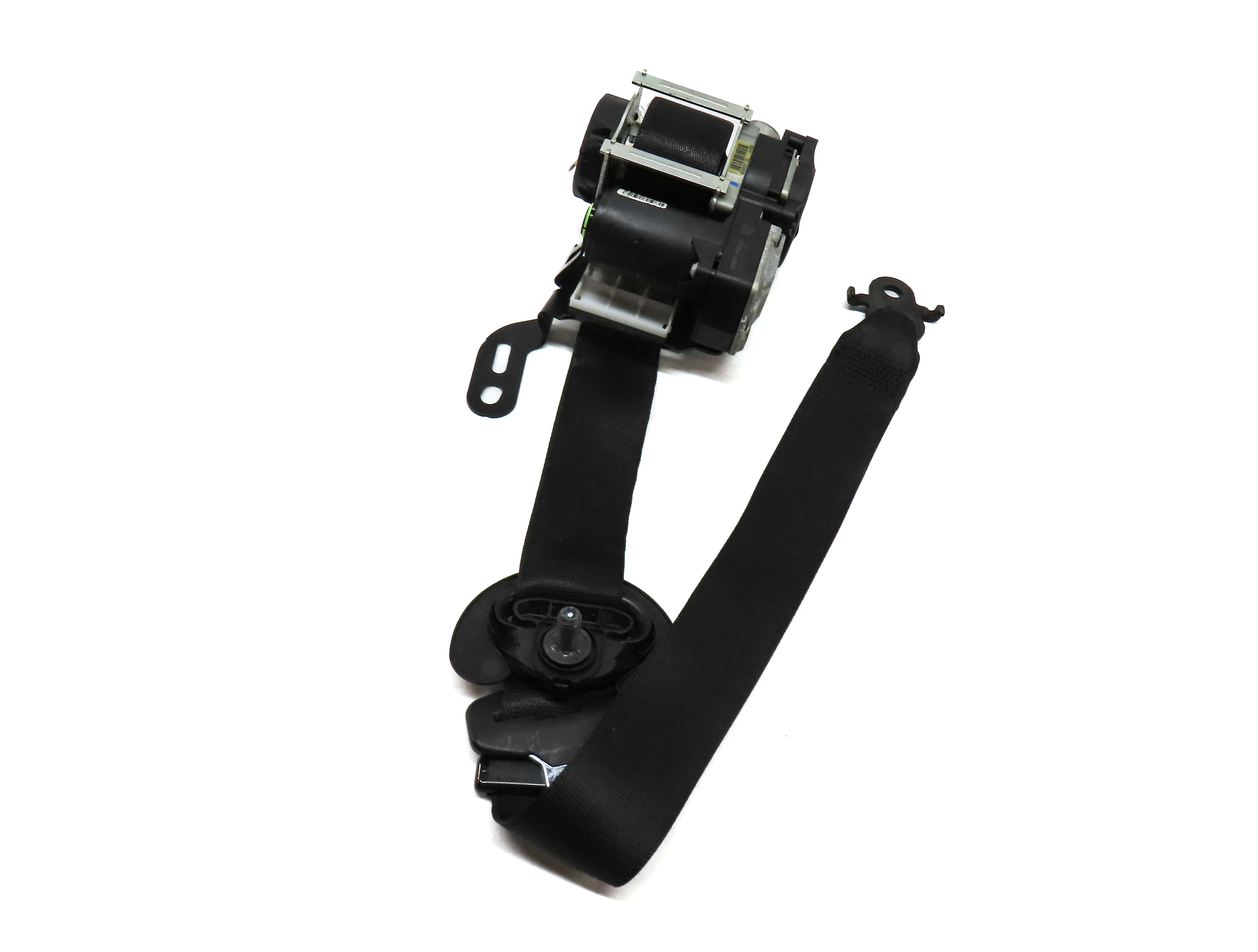 13-15 BMW 740i 750i 760i (F01 F02 F04) LEFT DRIVER SEATBELT RETRACTOR (BLACK) — exact item pictured